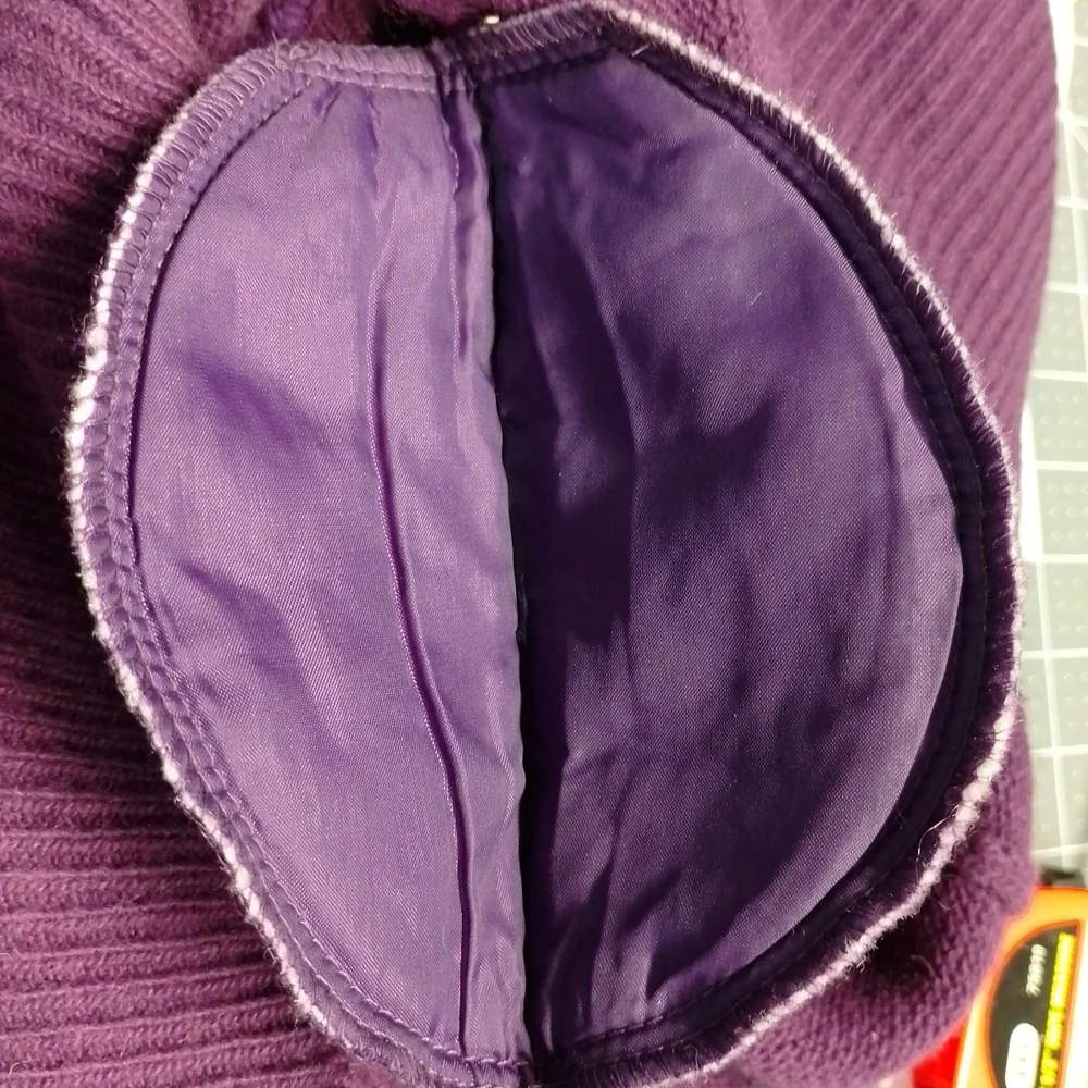 Neiman Marcus Rich Purple Turtleneck Sweater - Picture 5 of 6